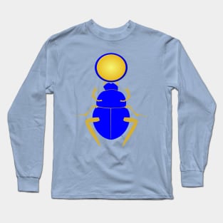 Ancient Egyptian Scarab beetle and Aten Long Sleeve T-Shirt